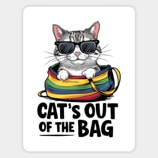 Cats out of the bag Magnet